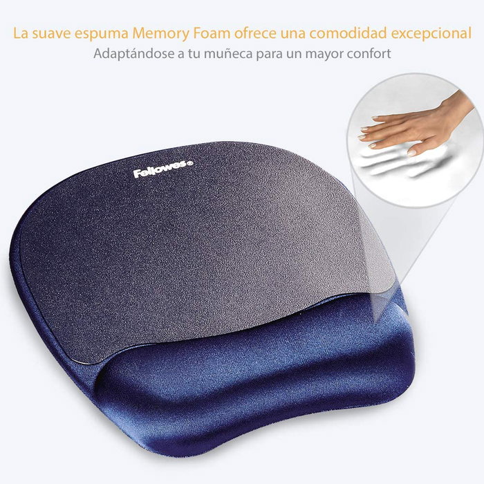 Fellowes Alfombrilla con Reposamuñecas Memory Foam Azul